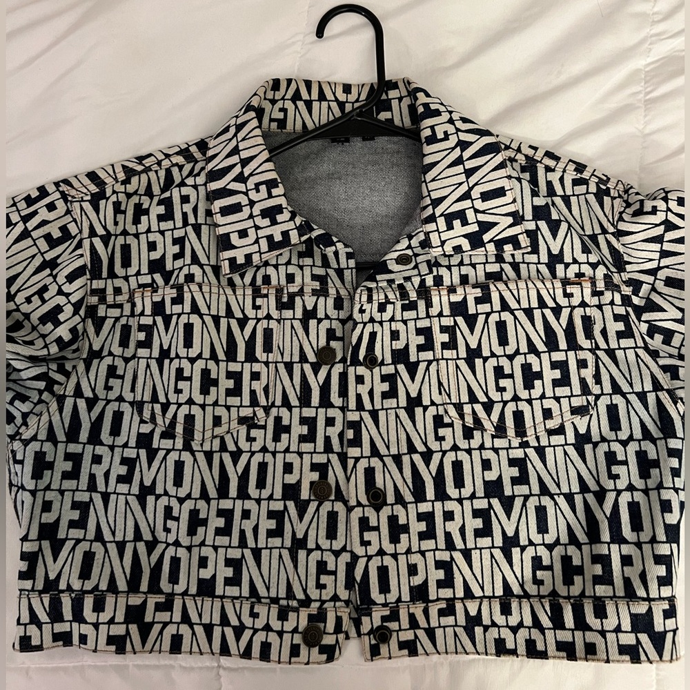 Opening Ceremony logo cropped denim jacket